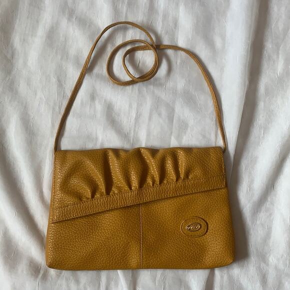 Vintage 80s grand traditions mustard envelope multi way bag - Picture 1 of 9